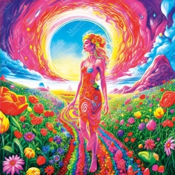 Puzzel Bloemenpad 1023 stukjes