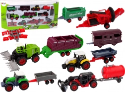 Set boerderijvoertuigen – metalen tractors en machines (12 stuks)