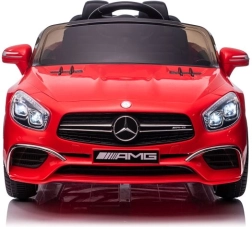 Elektrische speelgoedauto MERCEDES SL65 S rood gelakt met LCD