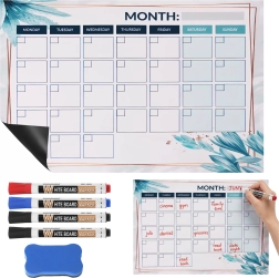 Magnetische droog uitwisbare planner en kalender voor op de koelkast Ruhhy 30 × 40 cm - 1 stuk