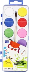 waterverf met penseel, 12 kleuren