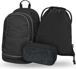 Set 3-in-1 Core Uni zwart: rugzak, etui en gymsack