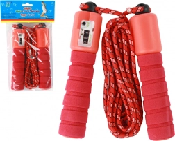 Rode springtouw met teller 275 cm aanpassing fitness