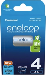 Eneloop oplaadbare batterijen AA 2000 mAh, 4 stuks