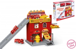 Brandweerkazerne met auto’s en lift, Tsjechische verpakking