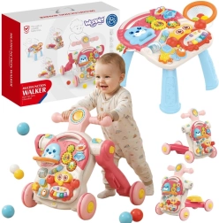 WOOPIE Baby educatieve loopwagen, loopfiets, step en activiteitentafel 4-in-1