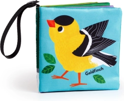 Mudpuppy Stoffen boek voor de kinderwagen Vogeltje