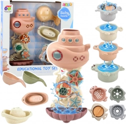 BadSpeelgoed Duikboot Bekers met Zuignappen 9 stuks