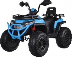 Elektrische kinderquad 4x4 met gas in het handvat en achtervering – Blauw