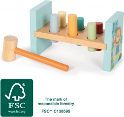 Houten hamerspel Junglevrienden