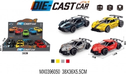 Metalen model van een raceauto met pull-back functie