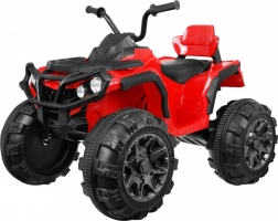 Kinderquad op accu rood met EVA-banden en LED‑verlichting