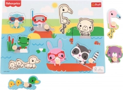 Houten puzzel Fisher-Price Dieren bij het water