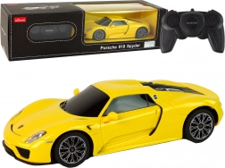 R/C auto Porsche 918 met afstandsbediening geel 1:24