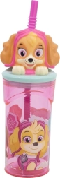 Fles met rietje Paw Patrol roze