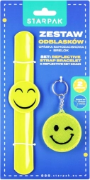 Reflecterende armband en sleutelhanger met smiley