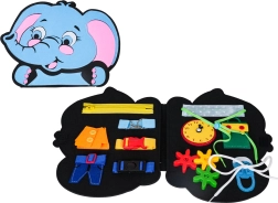 Multifunctioneel manipulatibord olifantje van vilt