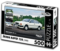 Puzzel Retro-auto’s Škoda Rapid 136 (1988) – 500 stukjes