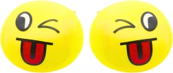 Zachte gele Emoji-bal 9 cm