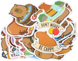 Set Capybara Stickers Diverse Ontwerpen Mat 50 stuks