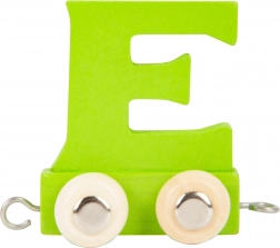Houten wagon met letter E – small foot kleurrijk alfabet