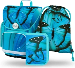 Schoolset BAAGL ERGO Butterfly: rugzak, etui, zak