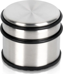 RVS deurstopper met stootrand, zilverkleurig 9,5 cm