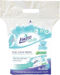 Linteo Baby babydoekjes met aloë vera, 4×80 stuks