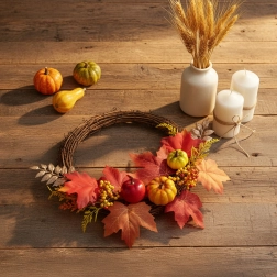 Herfstdecoratieve krans 35 cm