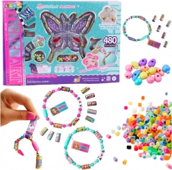 creatieve set voor het maken van sieraden en decoraties met stickers en kralen, 480 stuks