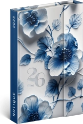 Notique wekelijkse magnetische agenda Porselein Bloem 2026