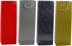 Cadeautas voor fles met reliëfletters 35 × 12 × 9 cm