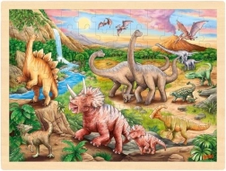 Goki houten puzzel Dinopad, 96 stukjes