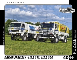 RETRO-AUTA puzzel TRUCK Dakar specials LIAZ 111 en LIAZ 100 – 40 stukjes