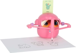 Interactieve tekenrobot voor kinderen – educatief speelgoed met kaartjes, roze
