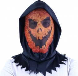 textielen Halloween pompoenmasker met capuchon