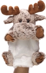 Pluchen handpop eland eco-friendly