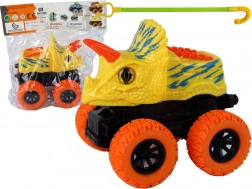 Speelgoed terreinwagen Triceratops met rubberen wielen