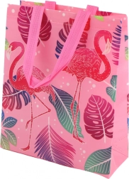 Cadeautas met flamingo-motief roze 30,5 × 24,5 × 10 cm
