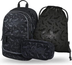 Baagl set core batman zwart – schoolrugzak, etui en gymsack