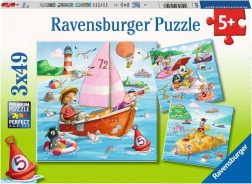 Ravensburger puzzel Diertjes en vaartuigen 3x49 stukjes
