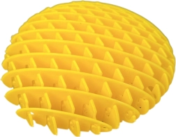 Anti-stress fidget speelgoed geel 10 cm