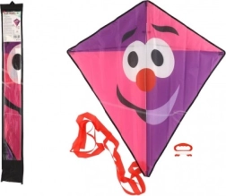 Vlieger clown van nylon 78 × 86 cm roze‑paars