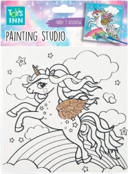 schilderset canvas unicorn rainbow