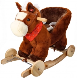 Schommelpaard met wieltjes en zitje