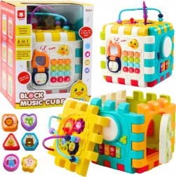 Interactieve muzikale educatieve kubus voor de allerkleinsten