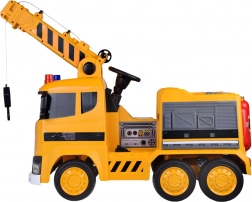 Elektrische kinderauto kraan met beweegbare haak, lichten en geluiden, 12V, afstandsbediening
