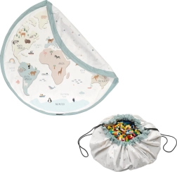 Play&Go Noomad original speelkleed en speelgoedzak world map colour