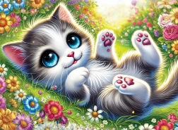 Houten puzzel schattig kitten 40 stukjes