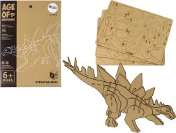 houten 3D-puzzel stegosaurus – educatieve bouwset, 41 stukjes